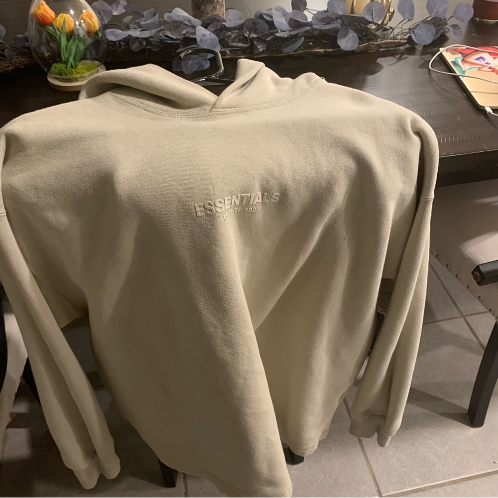 FEAR OF GOD X ESSENTIALS RELAXED HOODIE 'WHEAT'